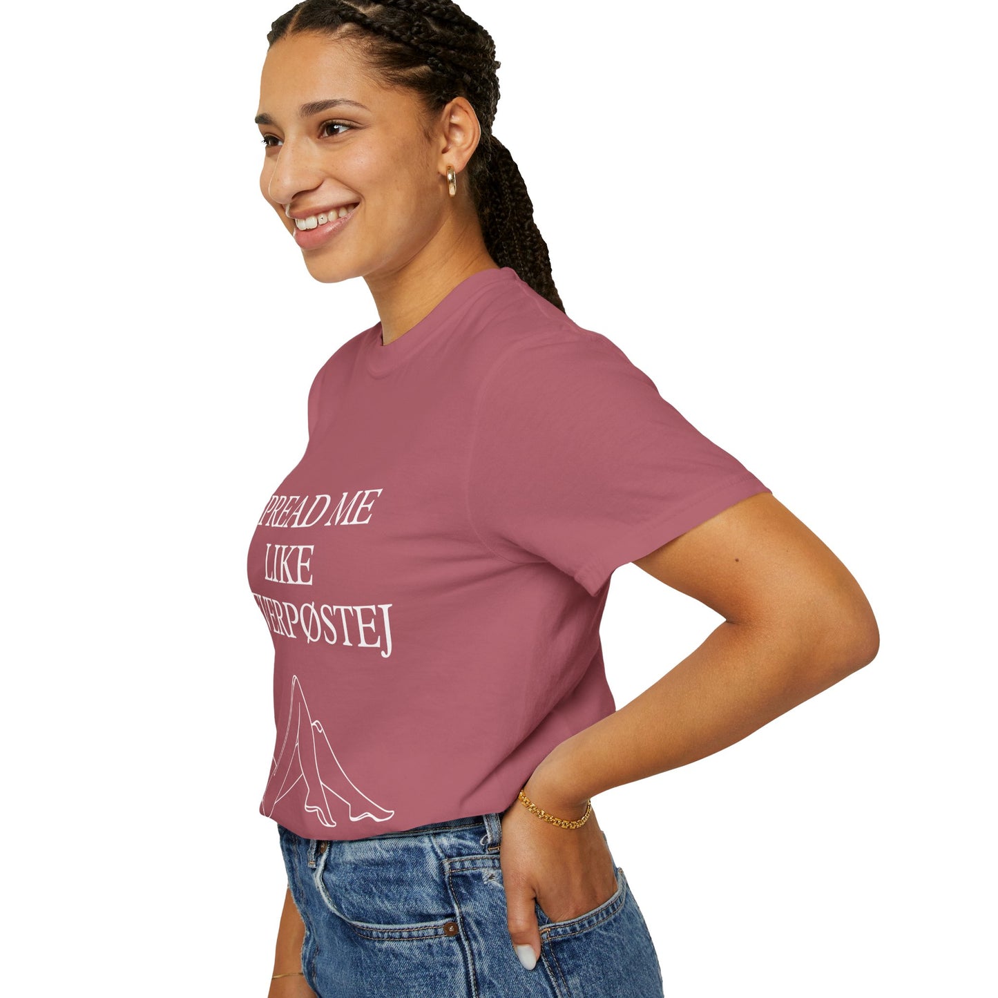 Spread Me Like Leverpøstej Unisex Garment-Dyed T-shirt