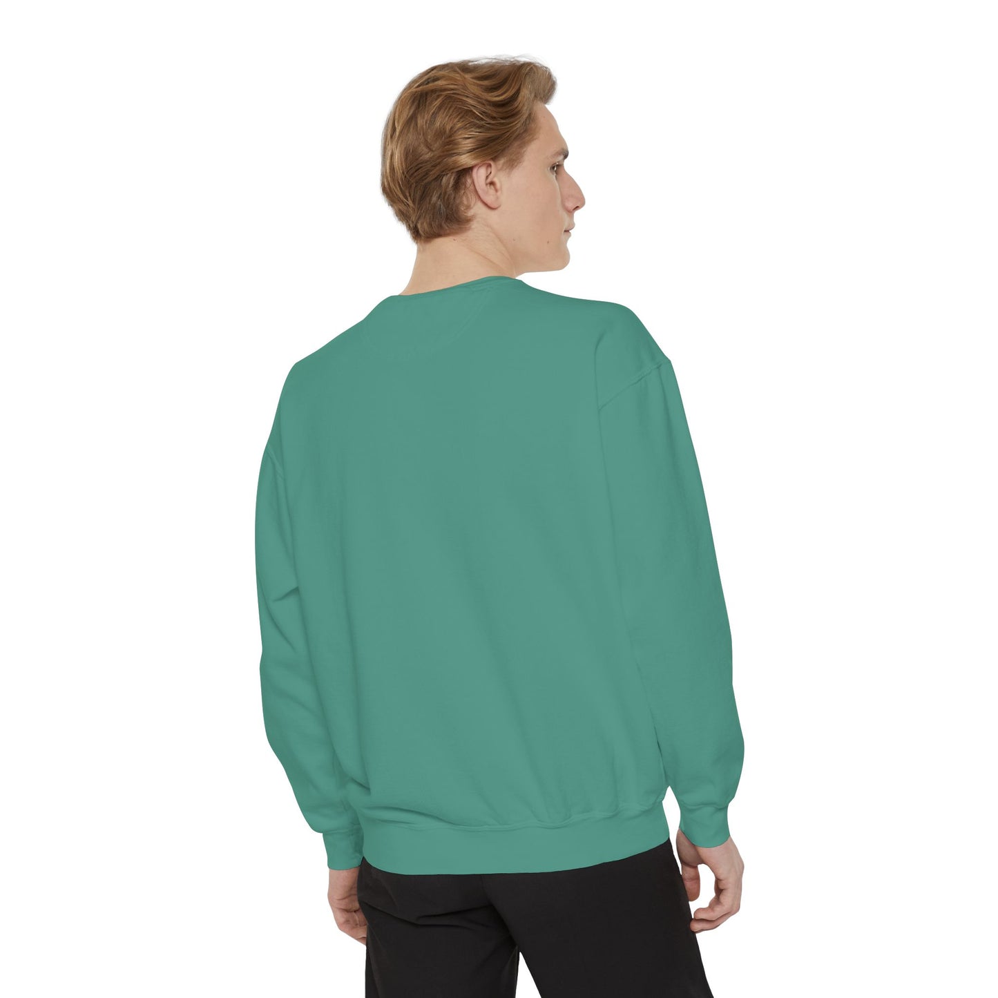 Embroidered Danish Flag - Unisex Garment-Dyed Sweatshirt
