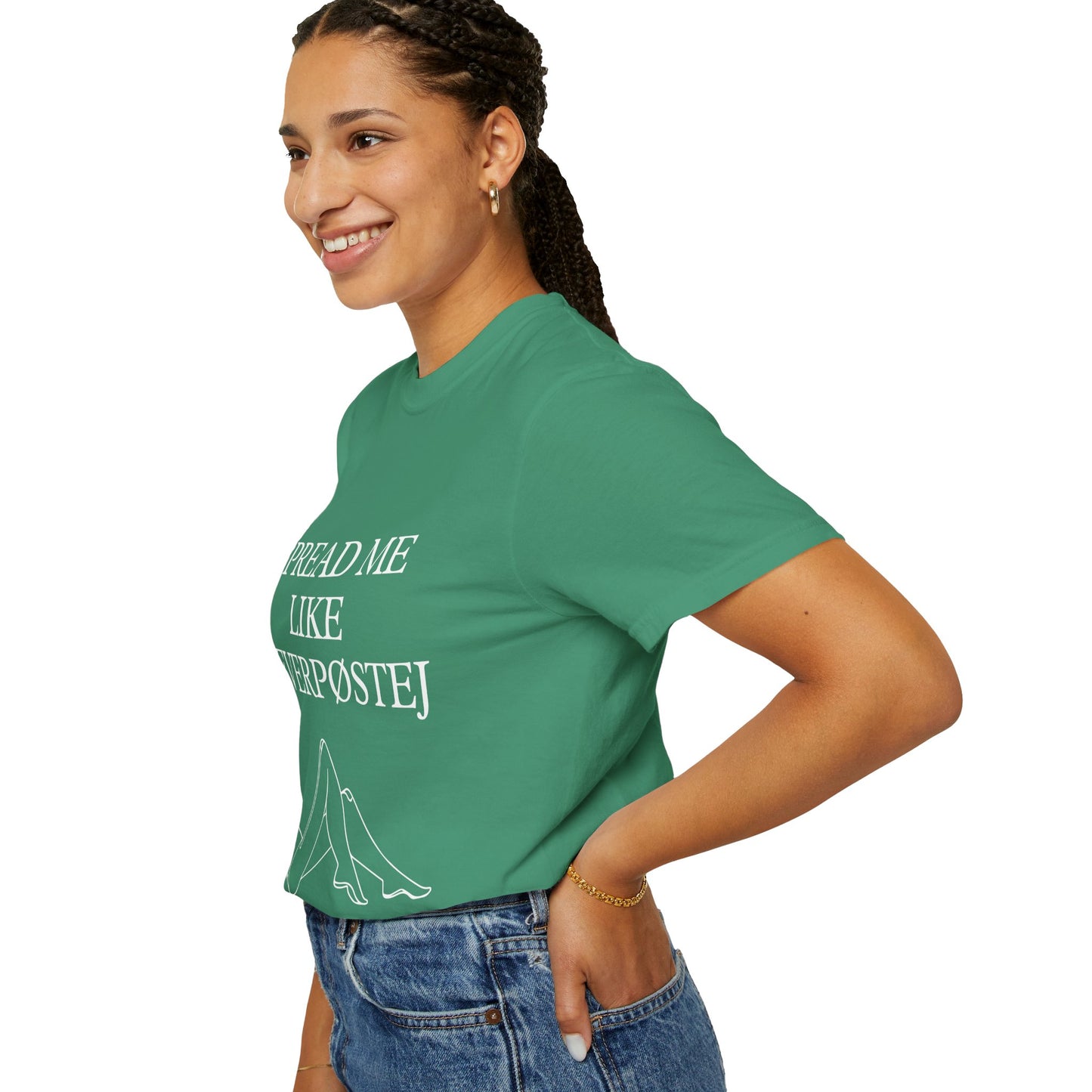 Spread Me Like Leverpøstej Unisex Garment-Dyed T-shirt