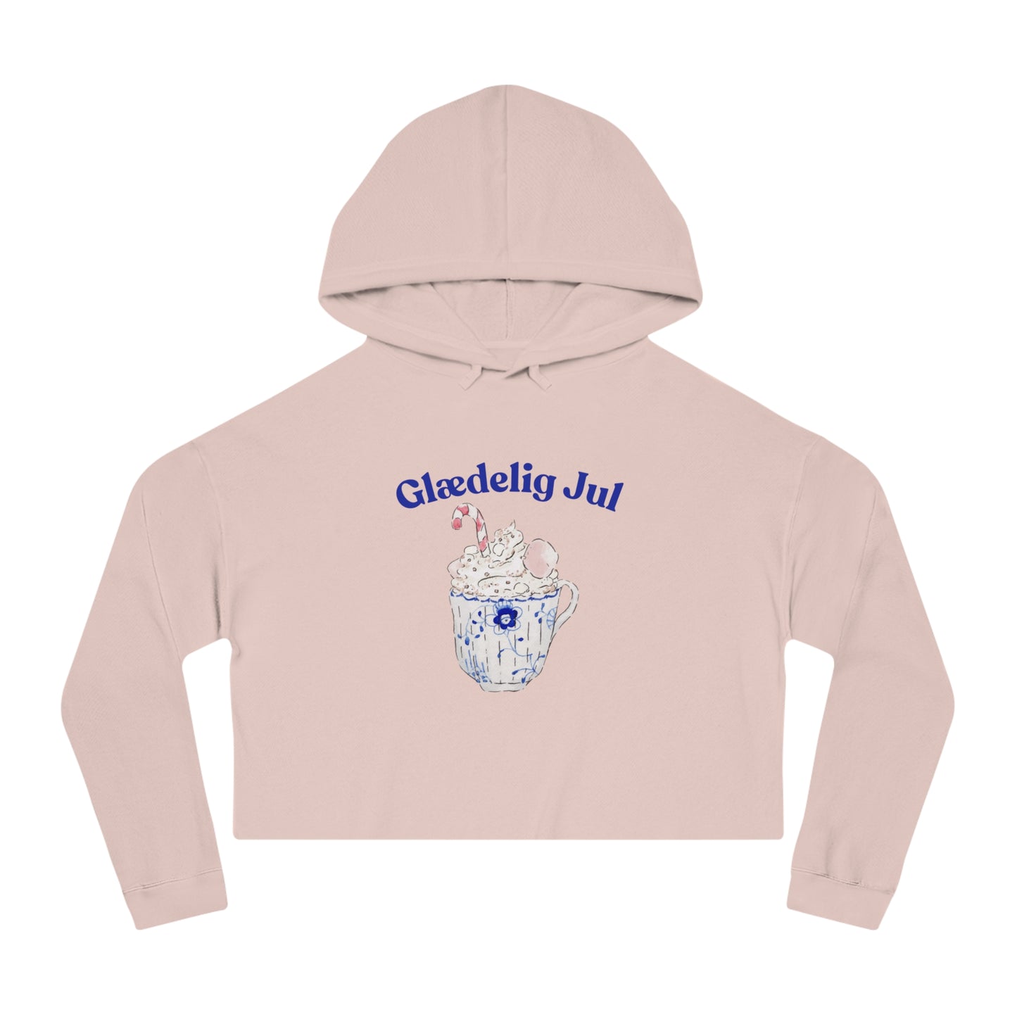 Glædelig Jul Hot Chocolate - Women’s Cropped Hooded Sweatshirt