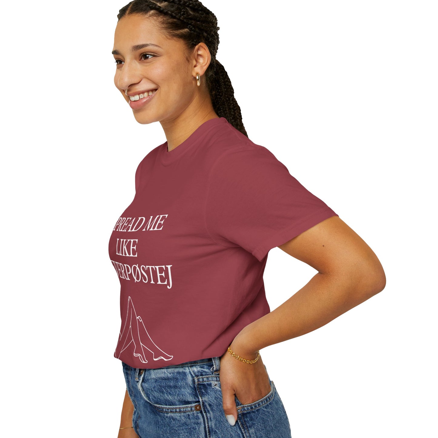 Spread Me Like Leverpøstej Unisex Garment-Dyed T-shirt