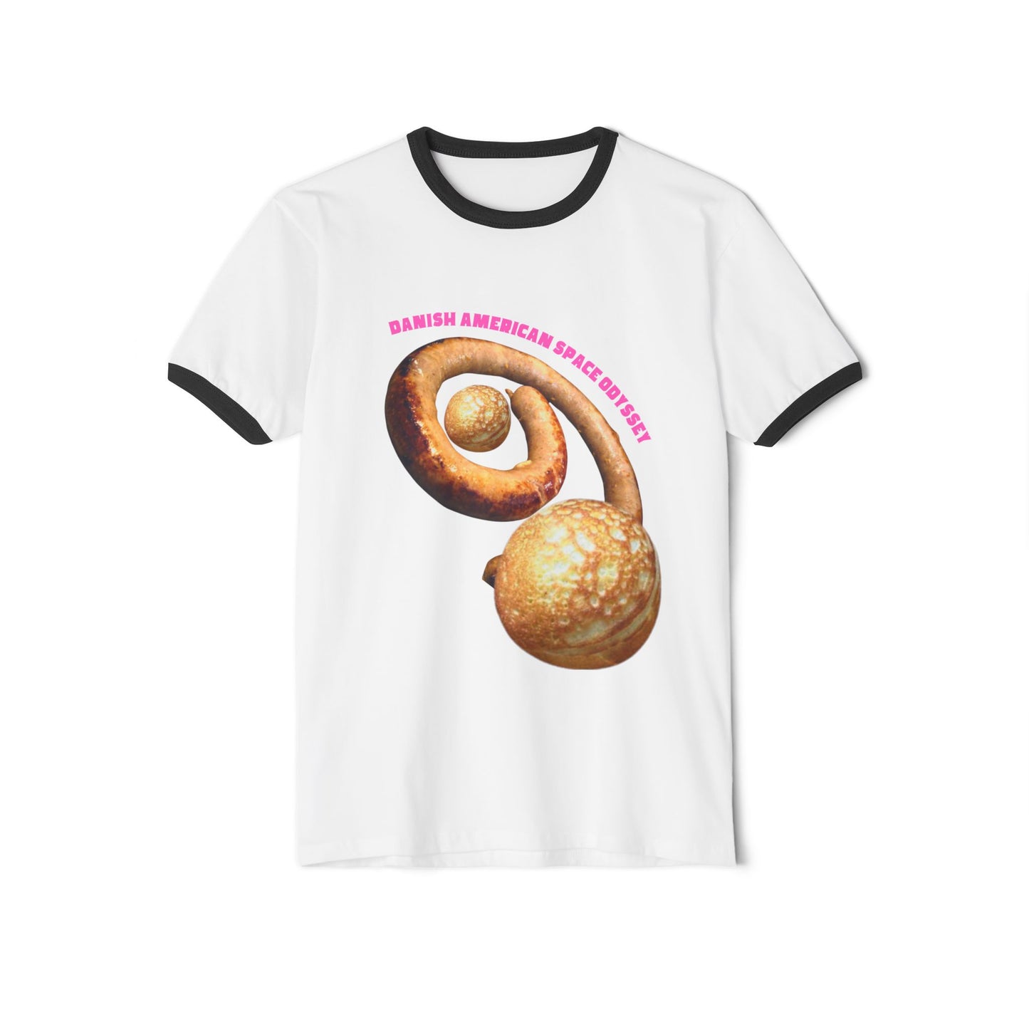 Danish American Space Odyssey Unisex Cotton Ringer T-Shirt
