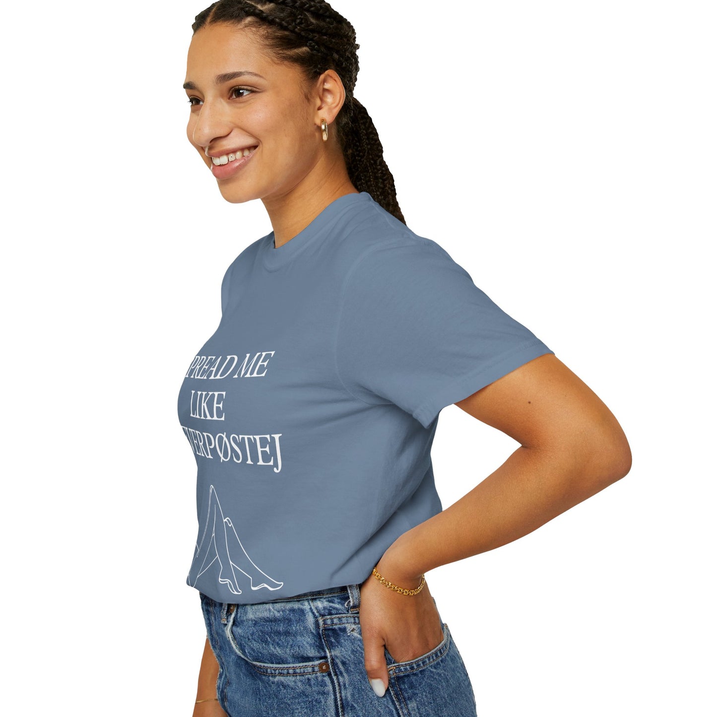 Spread Me Like Leverpøstej Unisex Garment-Dyed T-shirt