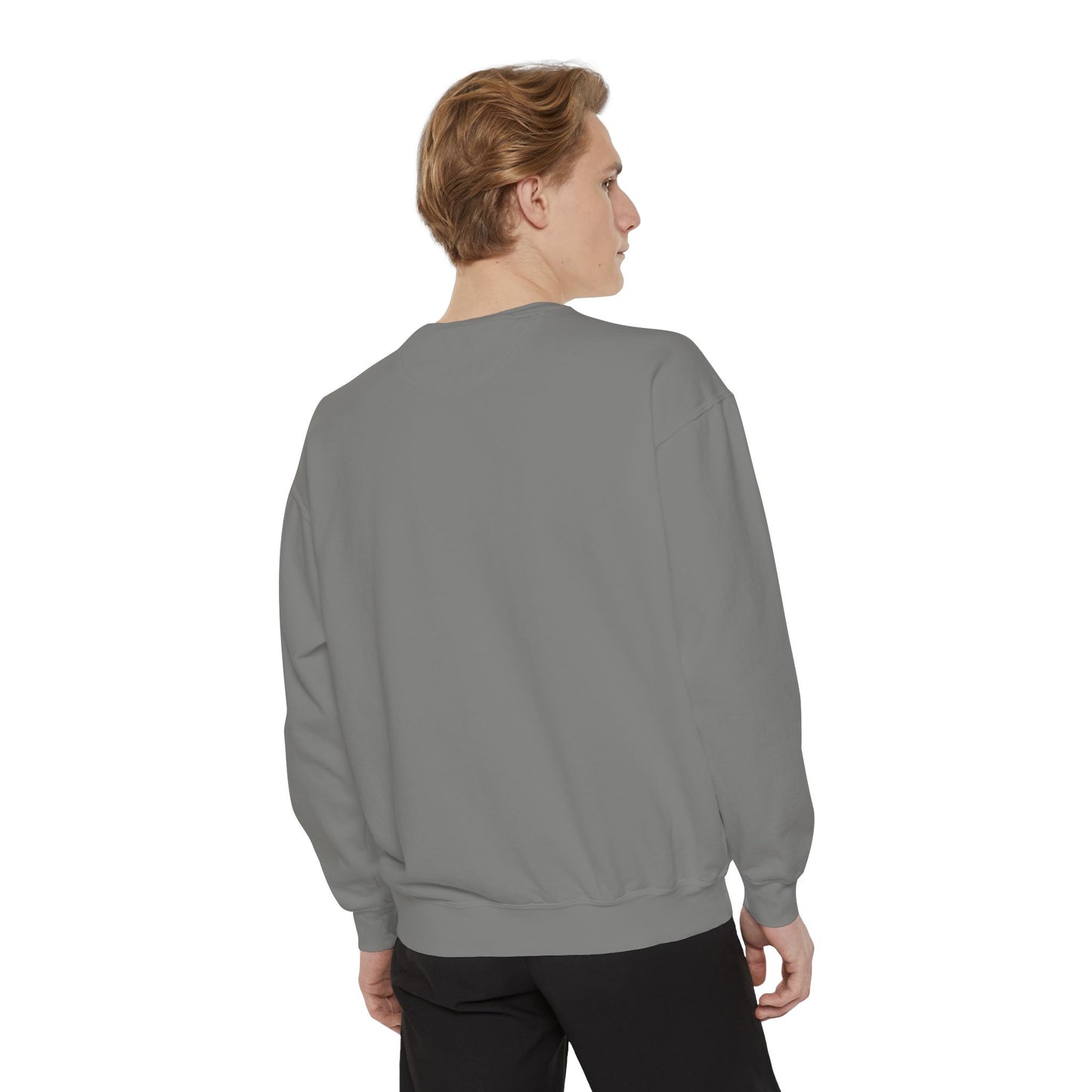 Embroidered Danish Flag - Unisex Garment-Dyed Sweatshirt