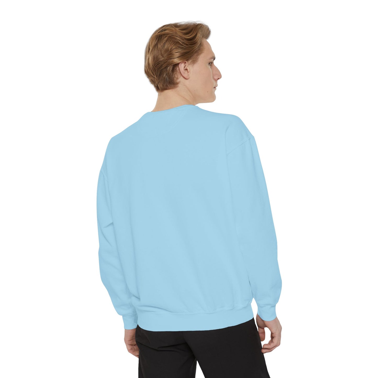 Embroidered Danish Flag - Unisex Garment-Dyed Sweatshirt