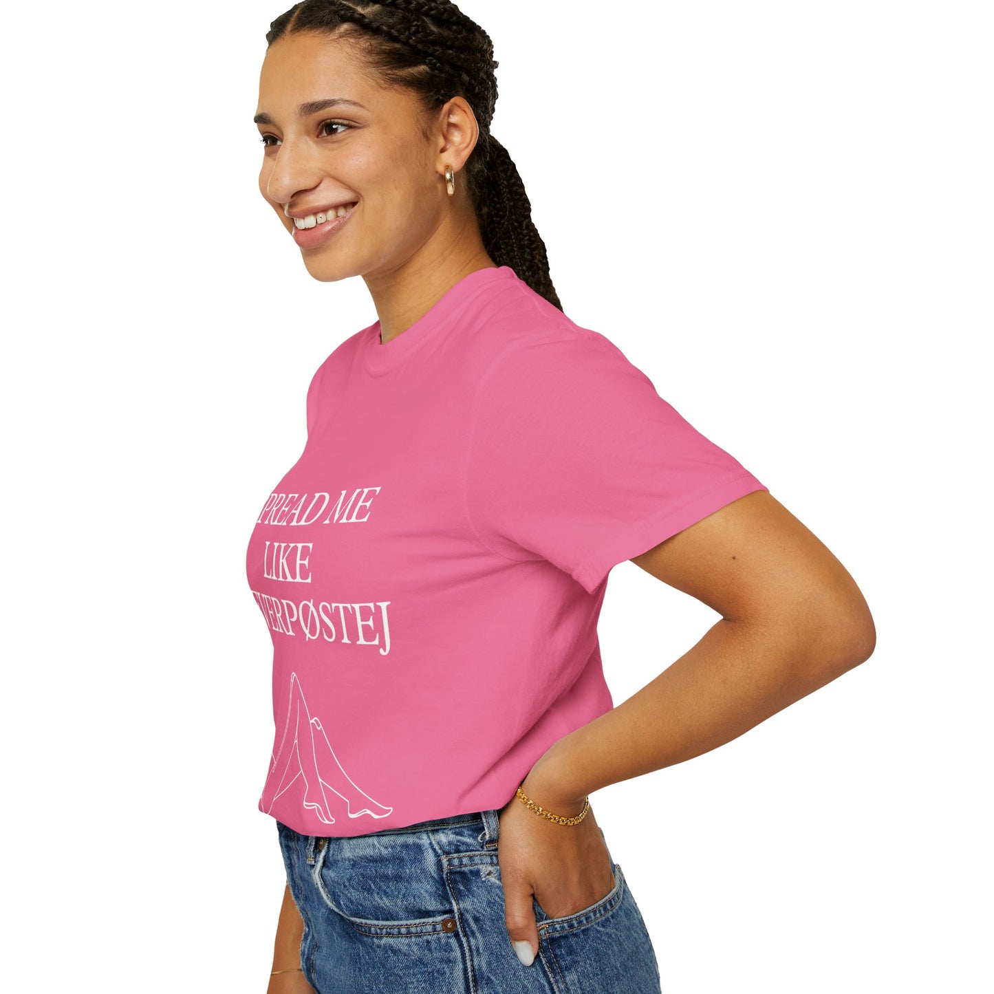 Spread Me Like Leverpøstej Unisex Garment-Dyed T-shirt