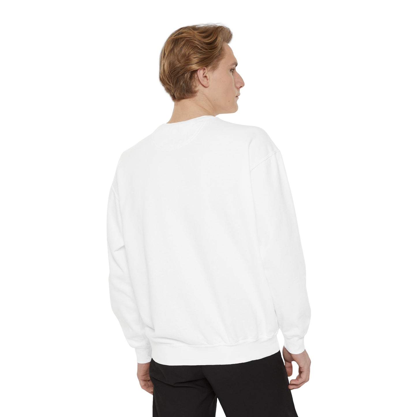 Embroidered Danish Flag - Unisex Garment-Dyed Sweatshirt
