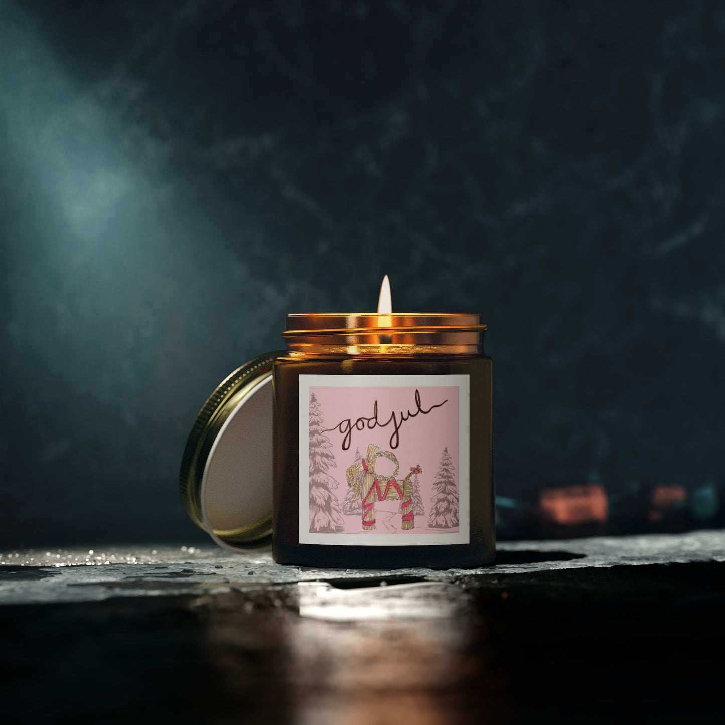 God Jul Buck Scented Candle, Coconut Apricot Wax (4oz)