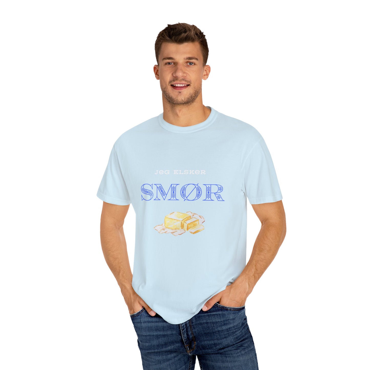 Jeg Elsker Smør Unisex Garment-Dyed T-shirt