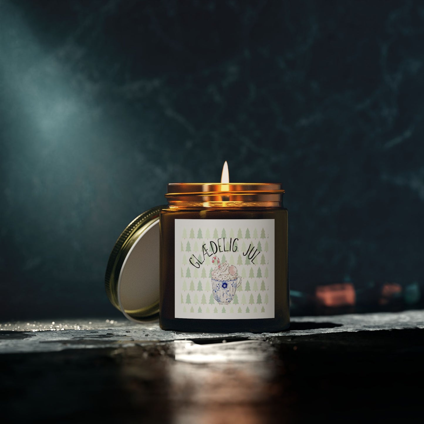 Glædelig Jul Royal Hot Chocolate - Scented Candle, Coconut Apricot Wax (4oz)